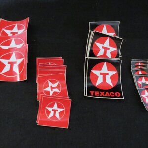 VTG Texaco Sticker/Decals Assorted Sizes Lot of 38.